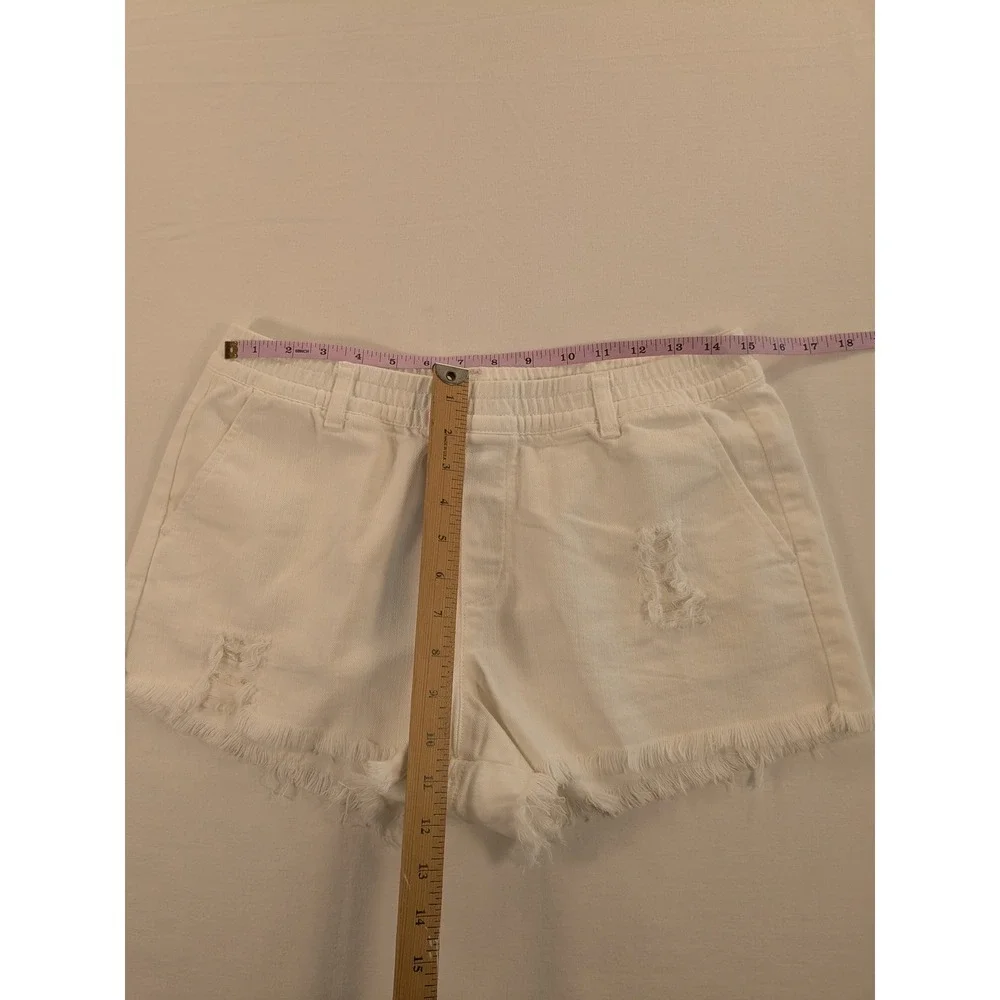 Aerie Womens Shorts Womens Med White Raw Hem Lace Drawstring Summer Lounge NWOT‎